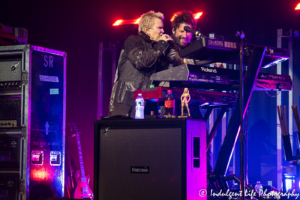 Billy Idol performing live with keyboardist Paul Trudeau at Uptown Theater in Kansas City, MO on September 21, 2018.