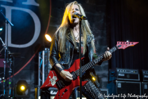 Rock guitarist Lita Ford performing live at VooDoo Lounge inside of Harrah's Casino in North Kansas City on August 17, 2018.
