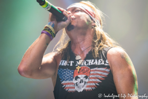 Hard rock frontman Bret Michaels live in concert at Star Pavlion inside of Ameristar Casino in Kansas City, MO on September 15, 2018.