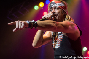 Hard rock icon Bret Michaels performing live in concert at Ameristar Casino's Star Pavilion in Kansas City, MO on September 15, 2018.