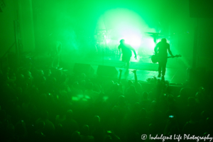 Pioneering English electronic music artist Gary Numan and band performing live on their "Savage" tour stop at Madrid Theatre in Kansas City, MO on September 11, 2018.