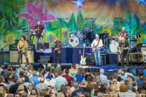 Ringo Starr live in concert with His All-Starr Band members Steve Lukather, Warren Ham, Graham Gouldman, Gregg Bissonette and Colin Hay at Kansas City's Starlight Theatre on September 3, 2018.