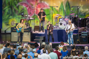 Ringo Starr and His All-Starr Band members Steve Lukather and Warren Ham of Toto plus Graham Gouldman of 10cc at Kansas City's Starlight Theatre on September 3, 2018.