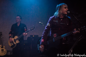 Frontman Mike Peters of The Alarm performing with guitarist James Stevenson at recordBar in Kansas City, MO on November 7, 2018.
