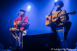 Folk rock duo Michael Brewer & Tom Shipley performing at Uptown Theater in Kansas City, MO on November 9, 2018.