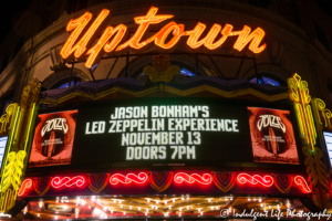 Marquee at Uptown Theater in Kansas City, MO featuring Jason Bonham's Led Zeppelin Experience on November 13, 2018.