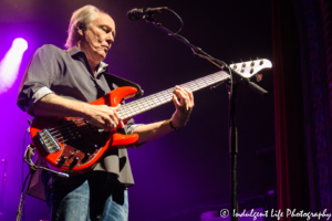Lead vocalist and bass player Wayne Nelson of Little River Band performing live in concert at Uptown Theater in Kansas City, MO on November 9, 2018.
