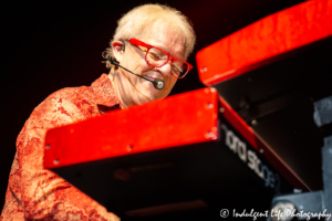 Keyboard player Dennis Laffoon of Shooting Star live in concert at Ameristar Casino Hotel Kansas City on January 19, 2019.