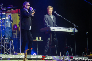 Lead vocalists Neil Donell and Robert Lamm on the keyboard performing together at Starlight Theatre in Kansas City, MO on May 19, 2019.