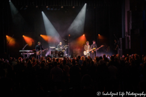 The Smiths founding member Johnny Marr and bandmates on his solo U.S. concert tour stop at VooDoo Lounge inside Harrah's North Kansas City Casino & Hotel on May 15, 2019.