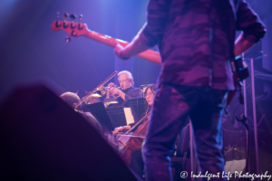 Little River Band orchestra member playing the flugel horn at Ameristar Casino Hotel Kansas City on May 3, 2019.