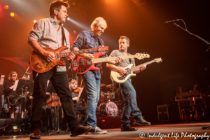 Little River Band members Rich Herring, Wayne Nelson and Colin Whinnery performing with a live orchestra at Ameristar Casino's Star Pavilion in Kansas City, MO on May 3, 2019.