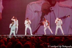 Jordan Knight on lead vocals performing "My Favorite Girl" with NKOTB on the "Mixtape" tour at Sprint Center in dowtown Kansas City, MO on May 7, 2019.