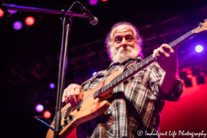 The Ozark Mountain Daredevils bass guitarist Mike "Supe" Granda live in concert at Ameristar Casion's Star Pavilion in Kansas City, MO on May 18, 2019.