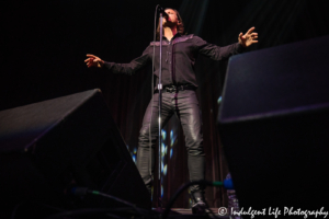 Vocalist Christian Burns of All Hail the Silence performing at Star Pavilion inside of Ameristar Casino Hotel Kansas City on June 22, 2019.