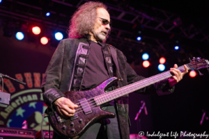 Grand Funk Railroad bass guitar player Mel Schacher live in concert at Ameristar Casino Hotel Kansas City on June 1, 2019.