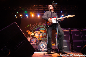 Grand Funk Railroad lead vocalists Max Carl on guitar and founding member Don Brewer on drums performing together at Ameristar Casino Hotel Kansas City on June 1, 2019.