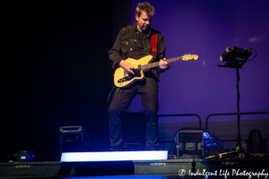 Guitarist Robbie Boult performing live on the Howard Jones' "Transform" tour stop at Ameristar Casino's Star Pavilion in Kansas City, MO on June 22, 2019.