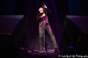 Men Without Hats founder and lead singer Ivan Doroschuk performing live on Howard Jones' "Transform" tour stop at Star Pavilion inside of Ameristar Casino in Kansas City, MO on June 22, 2019.