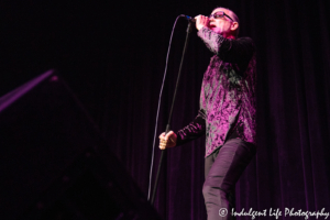Founder and lead vocalist Ivan Doroschuk of Men Without Hats singing live at Ameristar Casino Hotel Kansas City on June 22, 2019.