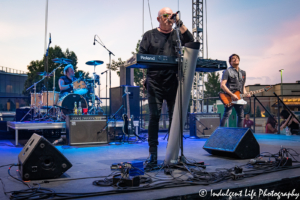 Lead singer Mike Score, drummer Kevin Rankin and guitarist Gord Deppe of A Flock of Seagulls at Sunset Music Fest in Leawood, KS on June 27, 2019.