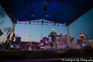 A Flock of Seagulls live in a headlining festival performance at Town Center Plaza's Sunset Music Fest on June 27, 2019.