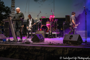 A Flock of Seagulls bandmates Mike Score, Pando, Kevin Rankin and Gord Deppe jamming at Sunset Music Fest on the Town Center Plaza in Leawood, KS on June 27, 2019.