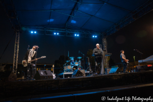 A Flock of Seagulls closing out its headlining festival performance at Town Center Plaza's Sunset Music Fest in Leawood, KS on June 27, 2019.