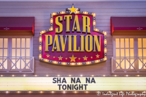 Marquee at Star Pavilion inside Ameristar Casino Hotel Kansas City featuring Sha Na Na on June 21, 2019.