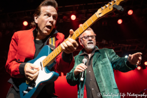 Sha Na Na lead guitarist "Rockin" Randy Hill performing with founding member Jocko Marcellino at Star Pavilion inside Ameristar Casino Hotel Kansas City on June 21, 2019.