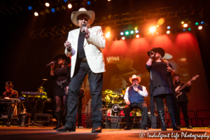 Country music superstars Mickey Gilley and Johnny Lee live in concert with the Urban Cowboy band at Ameristar Casino Hotel Kansas City on July 12, 2019.