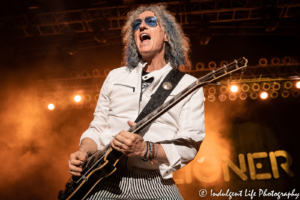 Foreigner guitarist Bruce Watson playing live at the Missouri State Fair in Sedalia, MO on August 16, 2019.