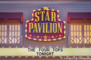 Star Pavilion marquee featuring the Four Tops at Ameristar Casino in Kansas City, MO on August 3, 2019.
