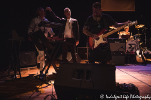 Gary McDowell, Robbie Grey, Stephen Walker and Roy Martin of Modern English in concert at the historic Liberty Hall in Lawrence, KS on August 10, 2019.