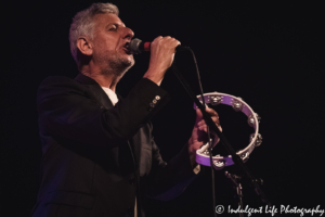 Modern English lead singer Robbie Grey performing live in concert at the historic Liberty Hall in downtown Lawrence, KS on August 10, 2019.