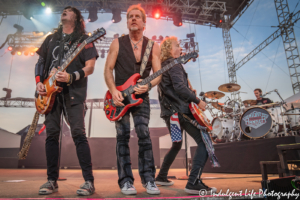 Live concert performance by Night Ranger at the Missouri State Fair's Pepsi Grandstand in Sedalia, MO on August 16, 2019.