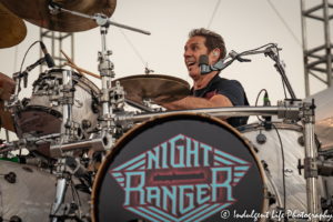 Drummer Kelly Keagy of Night Ranger playing at the Missouri State Fair's Pepsi Grandstand in Sedalia, MO on August 16, 2019.
