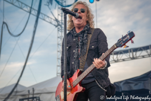Lead singer and bass guitarist Jack Blades of Night Ranger live in concert at the Missouri State Fair in Sedalia, MO on August 16, 2019.