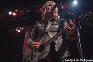 The Alarm founder and frontman Mike Peters live on the "Sigma LXXXV" tour stop at Liberty Hall in Lawrence, KS on August 10, 2019.