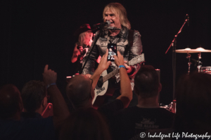 The Alarm lead singer Mike Peters and wife Jules Peters in concert together at the historic Liberty Hall in downtown Lawrence, KS on August 10, 2019.