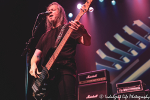 Bass guitarist Eddie Jackson of Queensrÿche performing live at Star Pavilion inside of Ameristar Casino in Kansas City, MO on September 20, 2019.