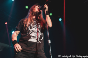 Frontman Todd La Torre of Queensrÿche singing live at Ameristar Casino Hotel Kansas City on September 20, 2019.