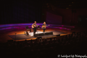 Live acoustic concert with Shawn Colvin and Mary Chapin Carpenter at Helzberg Hall inside of Kauffman Center for the Performing Arts in downtown Kansas City on October 10, 2019.