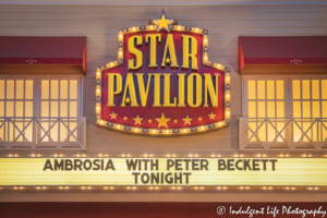 Marquee at Ameristar Casino's Star Pavilion in Kansas City, MO featuring Ambrosia with Peter Beckett on January 31, 2020.