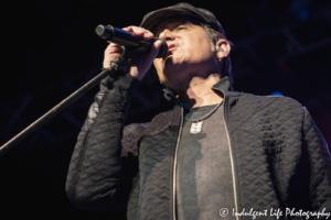 Frontman Ken Stacey of Ambrosia singing live at Ameristar Casino's Star Pavilion in Kansas City, MO on January 31, 2020.