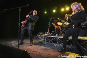 Bow Wow Wow members Kristen Dinsmore, Erik Ferentinos and Christian Johnson performing together at the Aftershock in Merriam, KS on January 30, 2020.