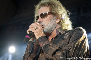 Starship frontman Mickey Thomas singing in concert at Prairie Band Casino in Mayetta, KS on February 27, 2020.