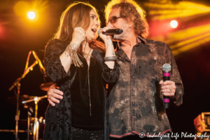 Starship's Mickey Thomas and Stephanie Calvert performing "Nothing's Gonna Stop Us Now" together at Prairie Band Casino in Mayetta, KS on February 27, 2020.