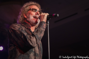 Lead vocalist Mickey Thomas of Starship singing live in concert at Prairie Band Casino in Mayetta, KS on February 27, 2020.