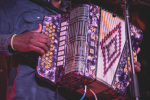 Chubby Carrier playing his accordion live at Knuckleheads Saloon in Kansas City, MO on March 13, 2021.